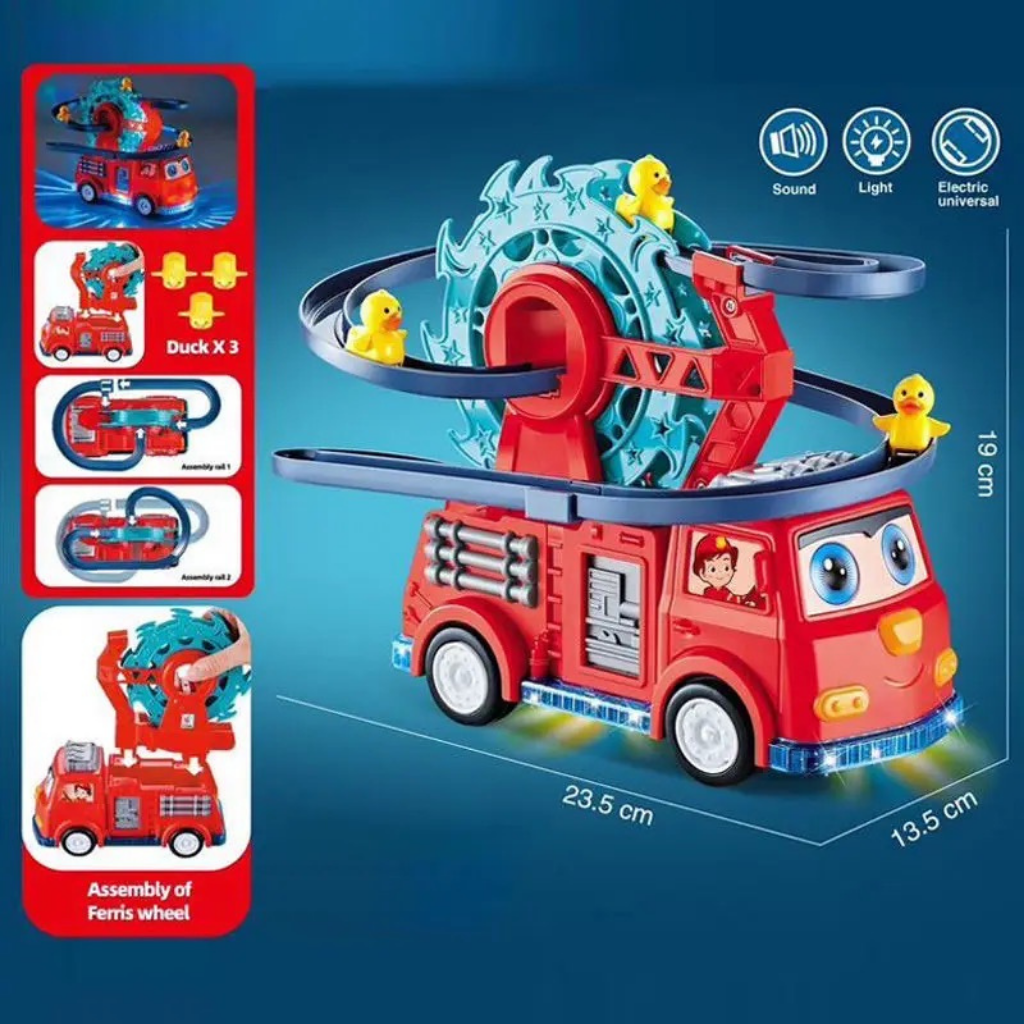 Carro Bombero Con Pista De Patos
