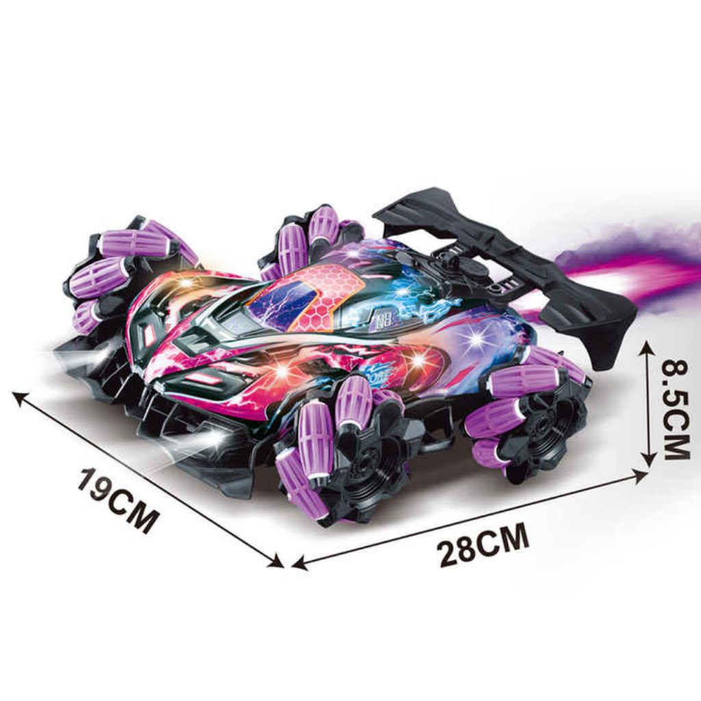 Carro Spray Con Guante Lanza Humo A Control Remoto