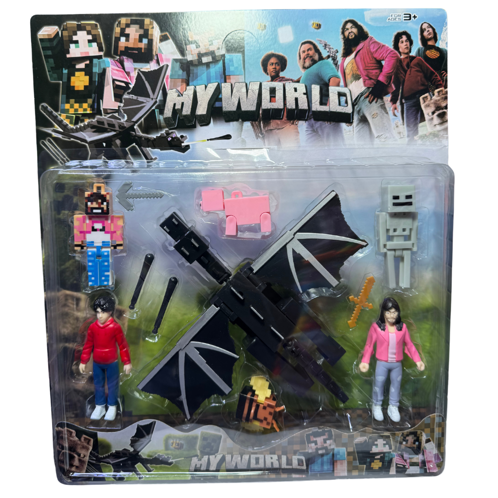 Set De Minecraft Con Dragón