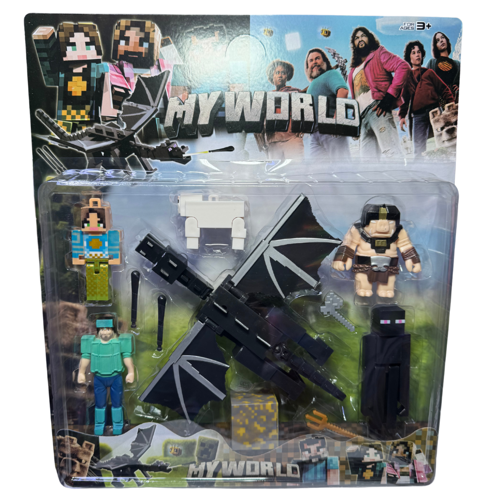 Set De Minecraft Con Dragón