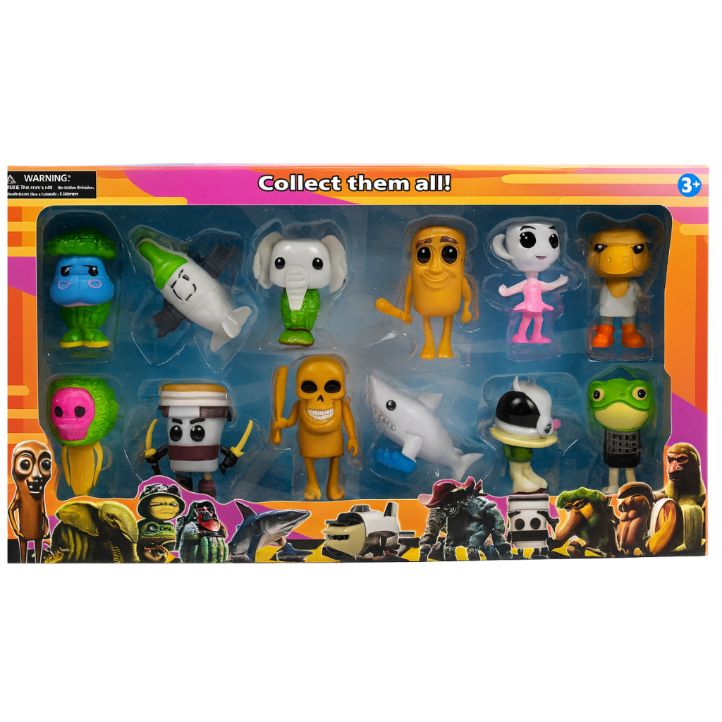 Set De 12 Personajes De Brain Rot En Caja