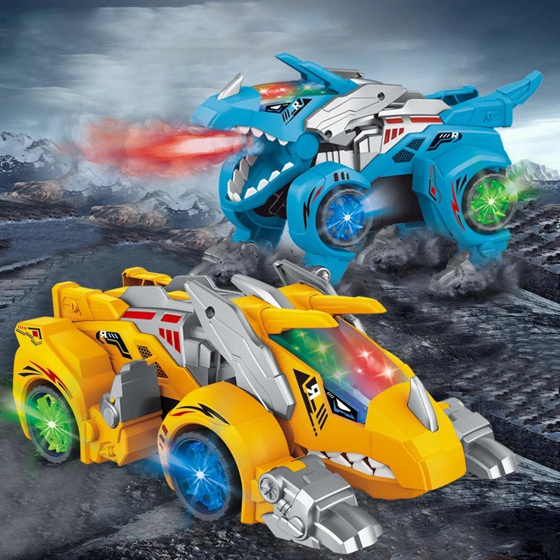 Carro Dino Transformer bota humo