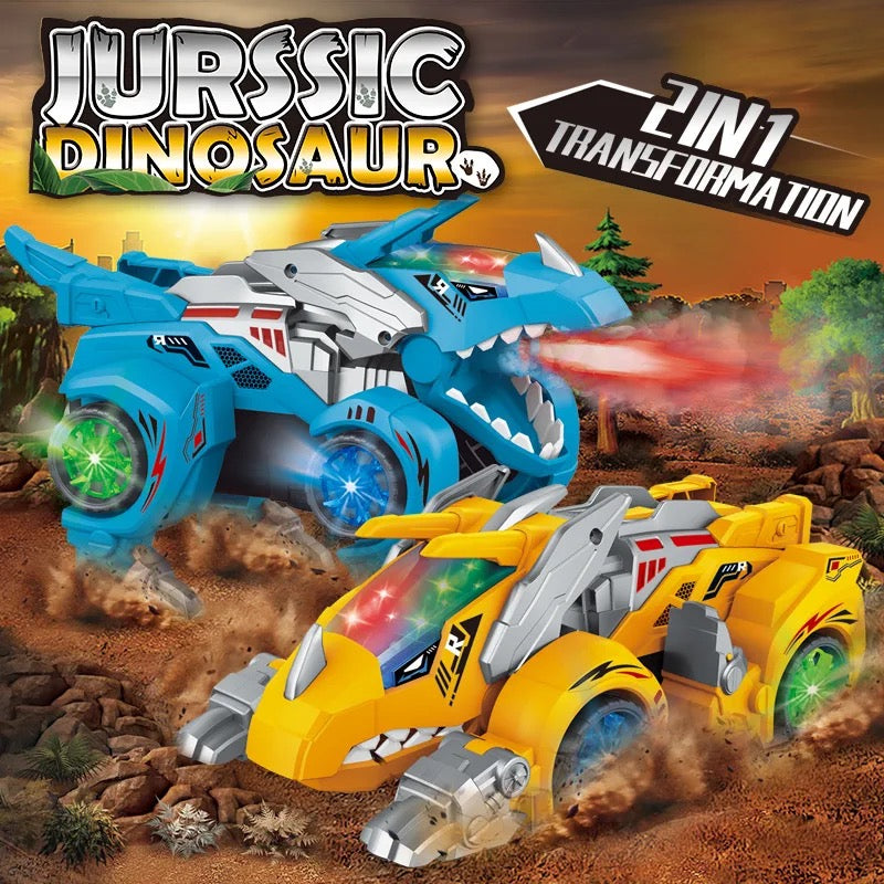 Carro Dino Transformer bota humo