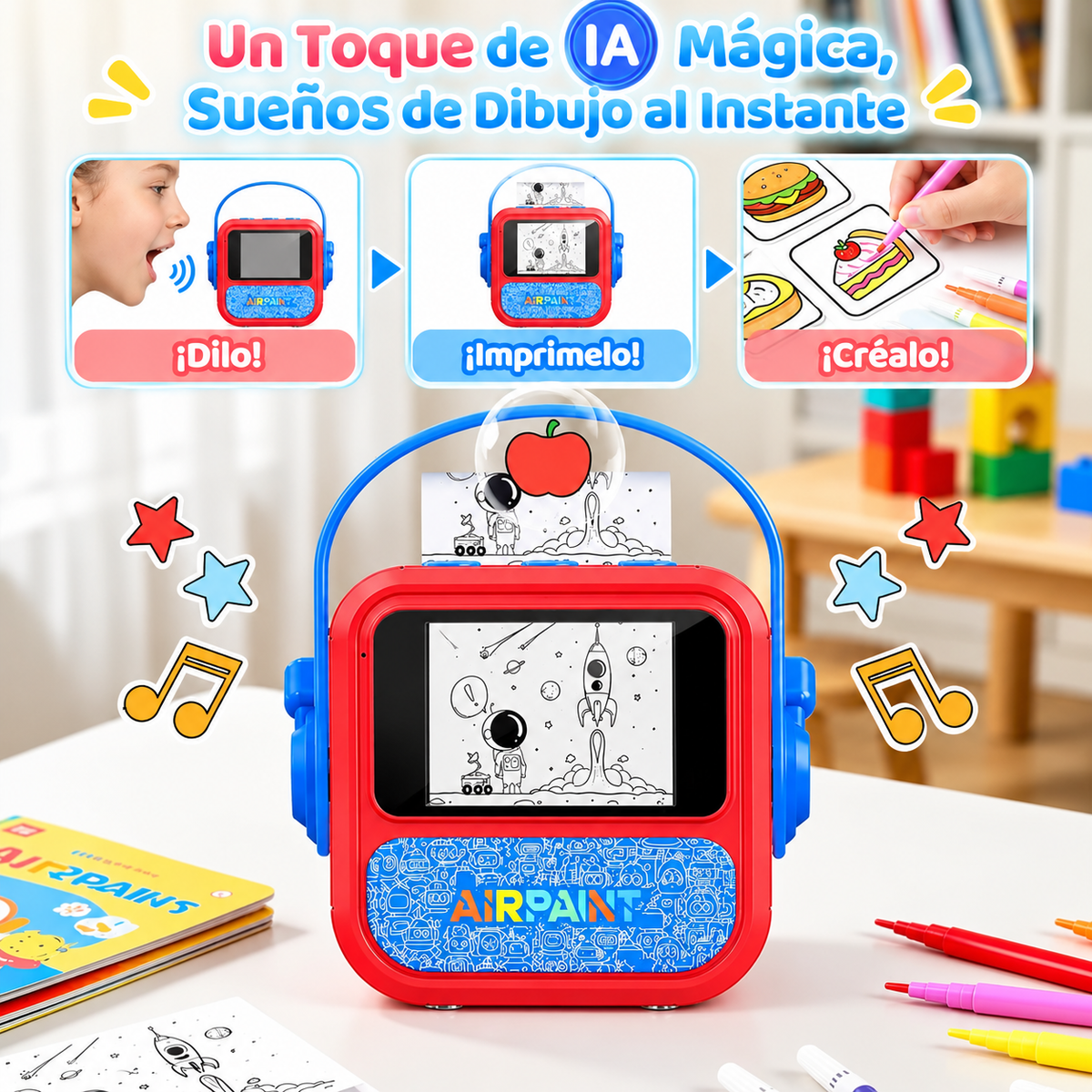 Mini Impresora Infantil Con Inteligencia Artificial