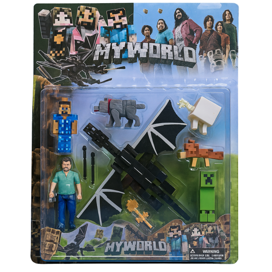 Set De Minecraft Con Dragón
