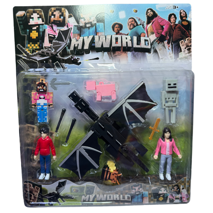 Set De Minecraft Con Dragón