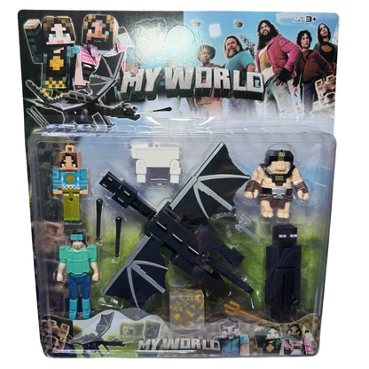 Set De Minecraft Con Dragón