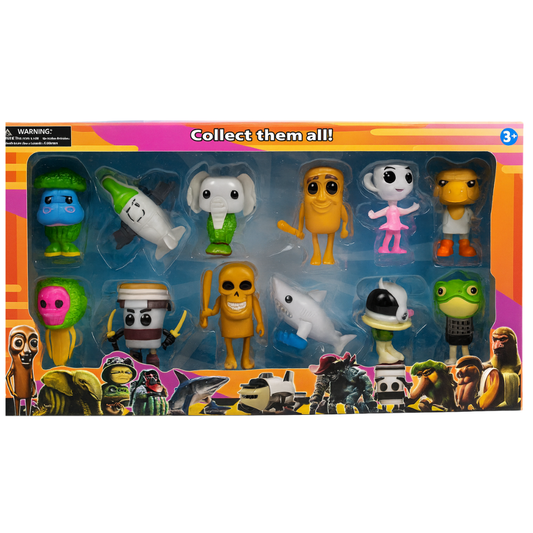 Set De 12 Personajes De Brain Rot En Caja