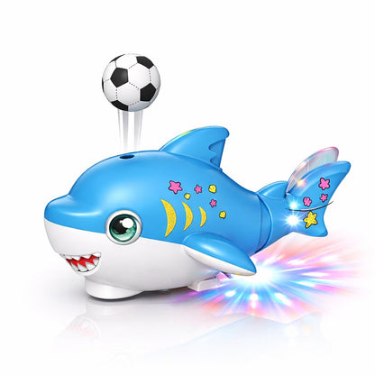 Tiburón Eléctrico Musical Con Bola Sopladora