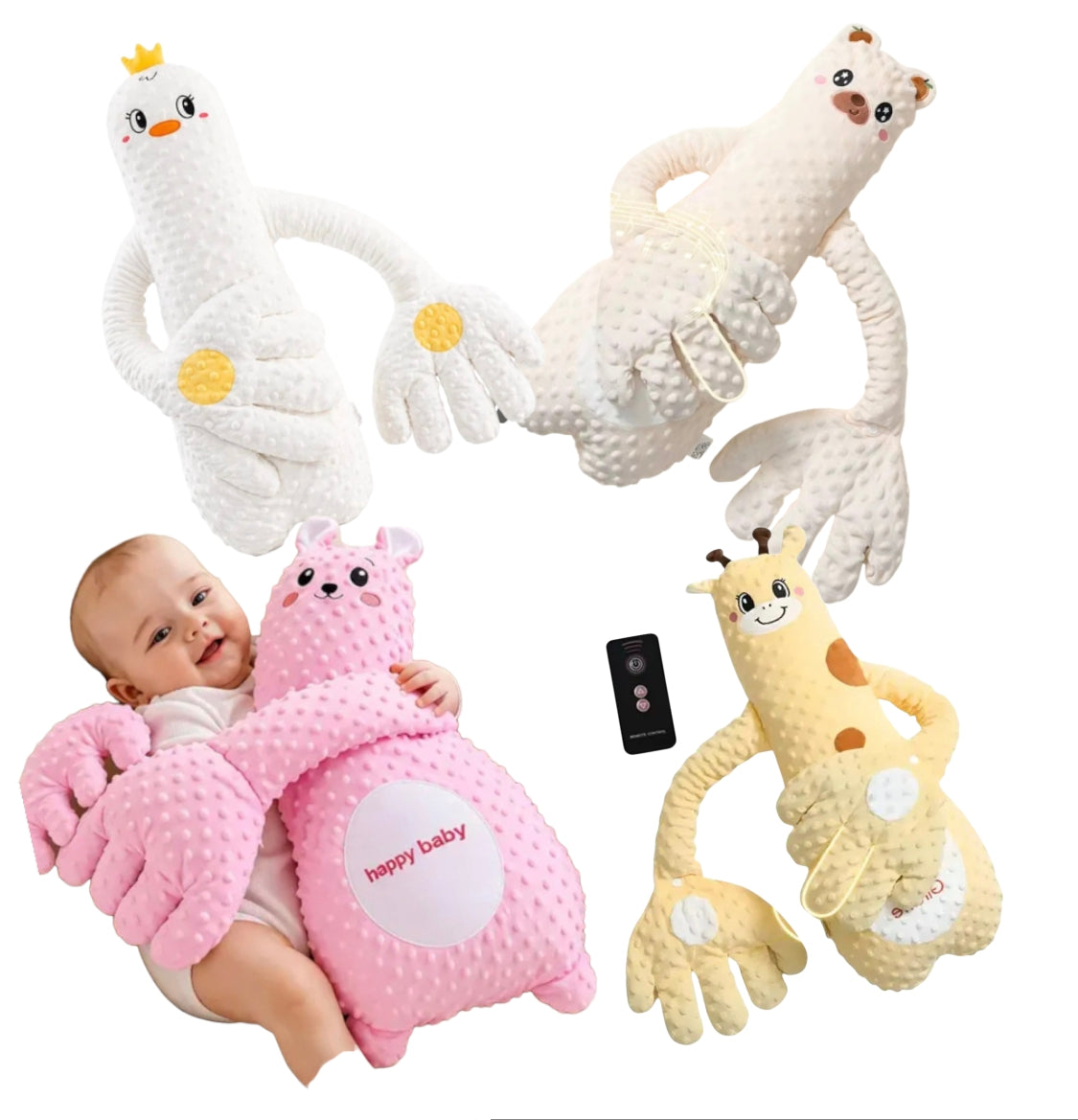 Peluche Arrullador para Bebés Apego Abrazable con Palmada Calmante