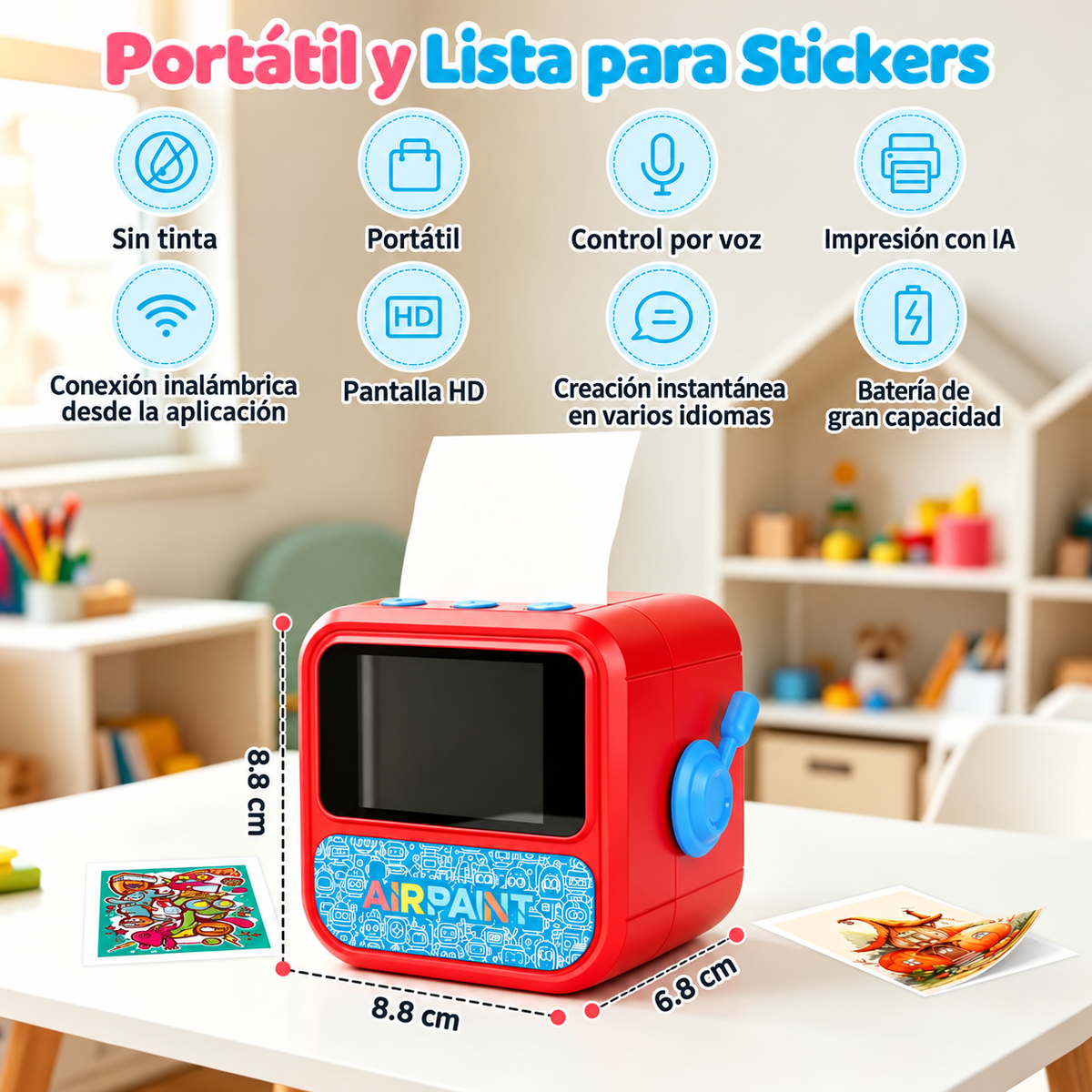 Mini Impresora Infantil Con Inteligencia Artificial