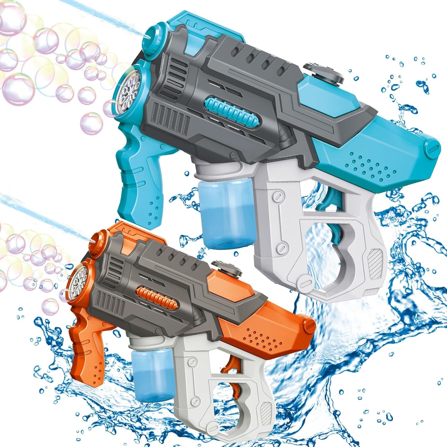 Pistola De Agua Electrica 2 En 1 Burbujero