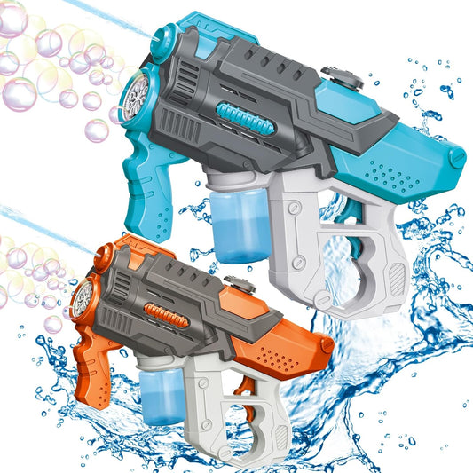 Pistola De Agua Electrica 2 En 1 Burbujero