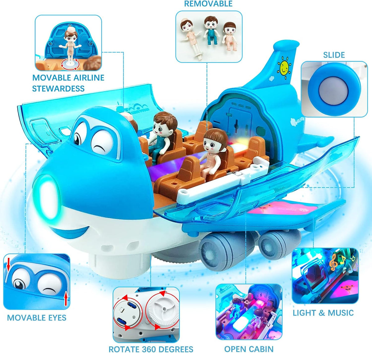 Avion Musical Con Luces Giratorio