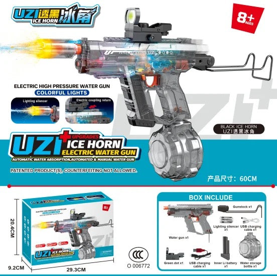 UZI PRO - Pistola de Agua Electrica de Alta Presion c/ Tracer