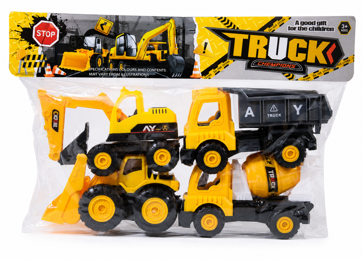 Set De 4 Tractores A Fricción