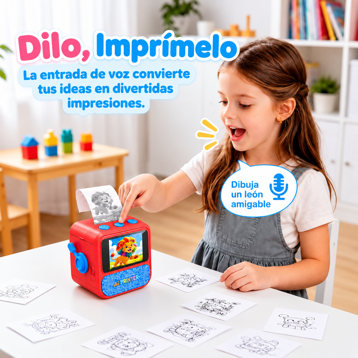 Mini Impresora Infantil Con Inteligencia Artificial
