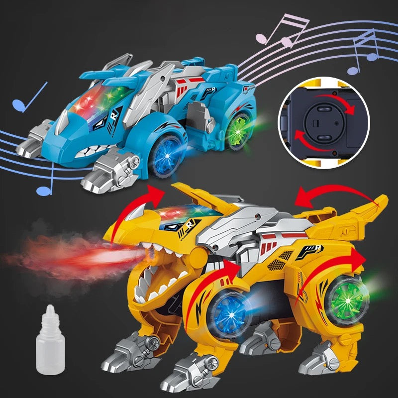 Carro Dino Transformer bota humo