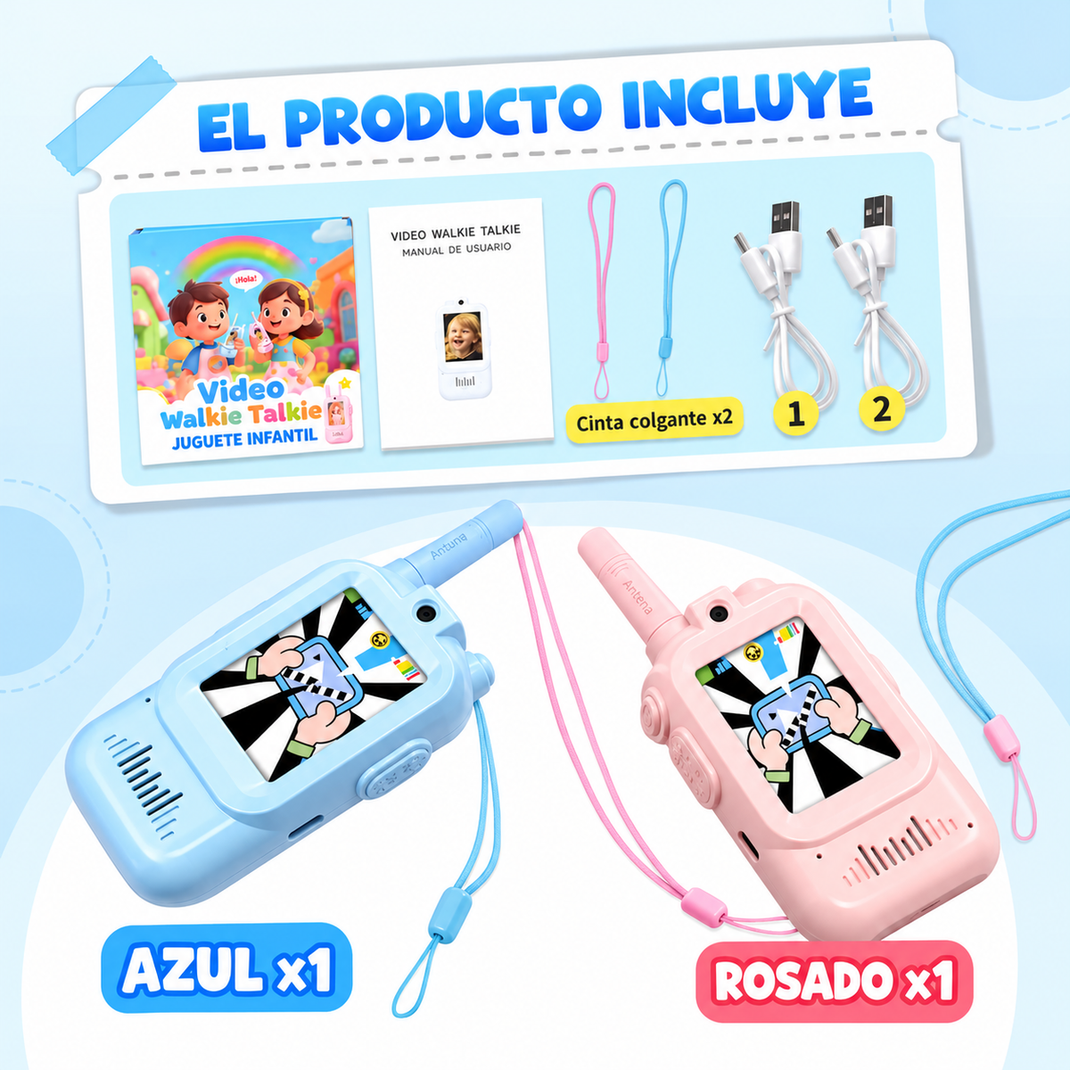 Walkie Talkie Infantil Con Video