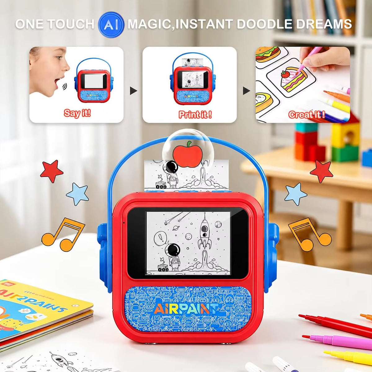 Mini Impresora Infantil Con Inteligencia Artificial
